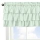 preview thumbnail 4 of 4, Mint Green Window Curtain Valance - Solid Color Shabby Chic for Boho Watercolor Butterfly Floral Collection Tiered Ruffled