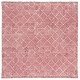 preview thumbnail 39 of 56, SAFAVIEH Handmade Abstract Birdie Modern Wool Rug 6' Square - Red/Ivory