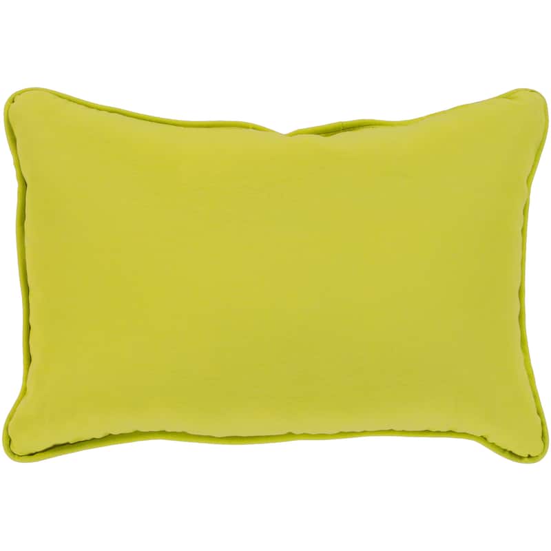 Miguel Lime Solid Indoor/ Outdoor Throw Pillow (13" x 19")