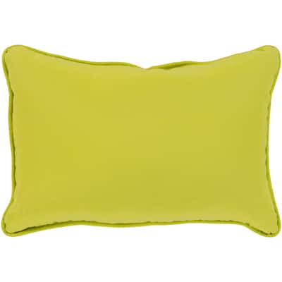 Miguel Lime Solid Indoor/ Outdoor Throw Pillow (13" x 19")