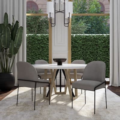 HomePop Modern Velvet Upholstered Dining Chair- single pack