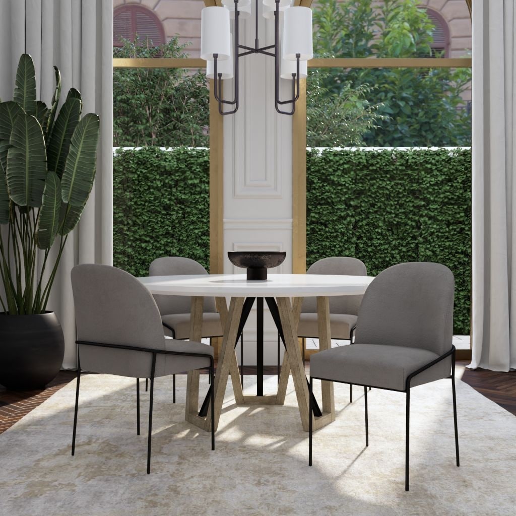 HomePop Modern Velvet Upholstered Dining Chair- single pack