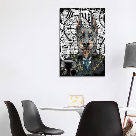 iCanvas "Steampunk Doberman" by In the Frame Shop Canvas Print