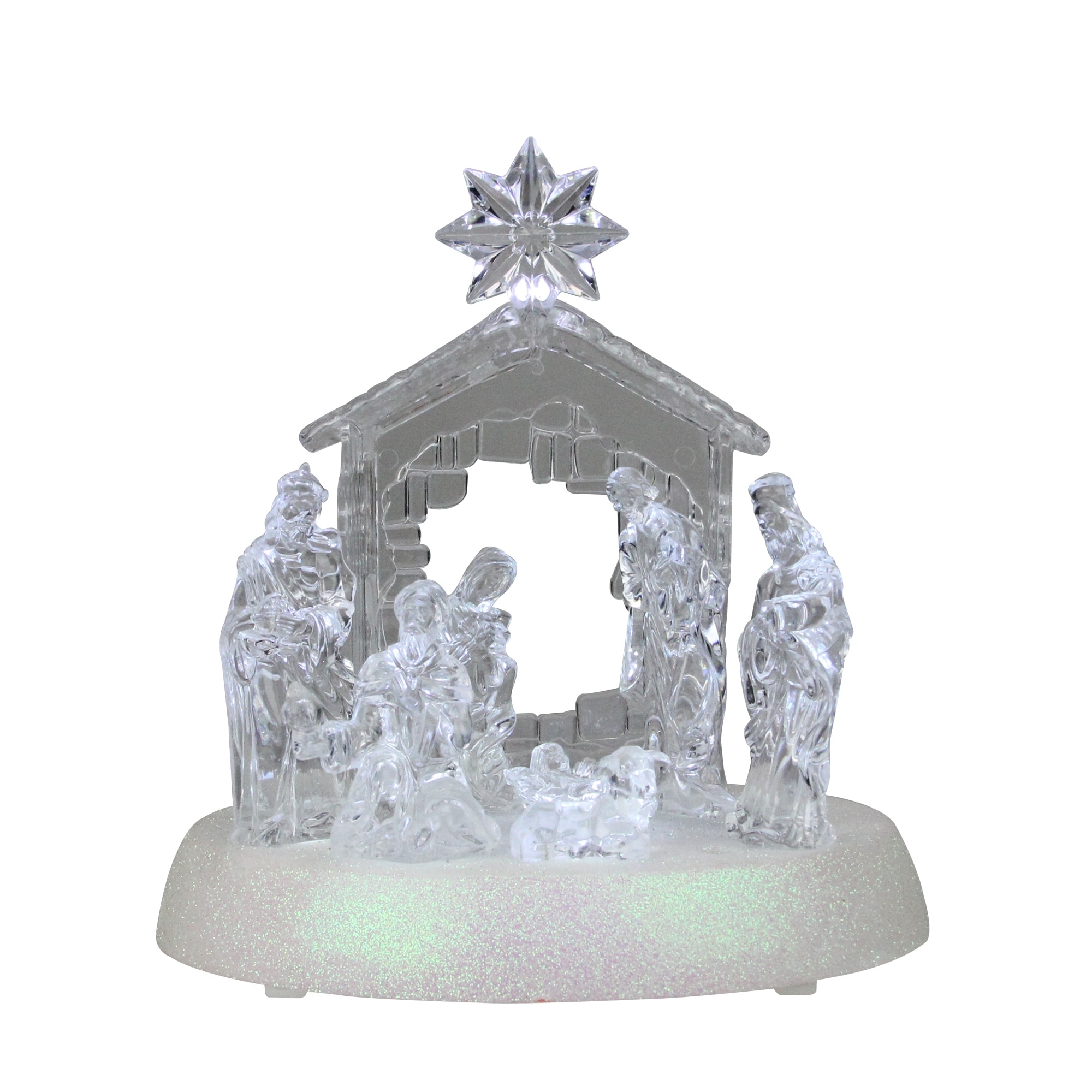 LED Lighted Nativity Scene Christmas Decoration - 7.5"