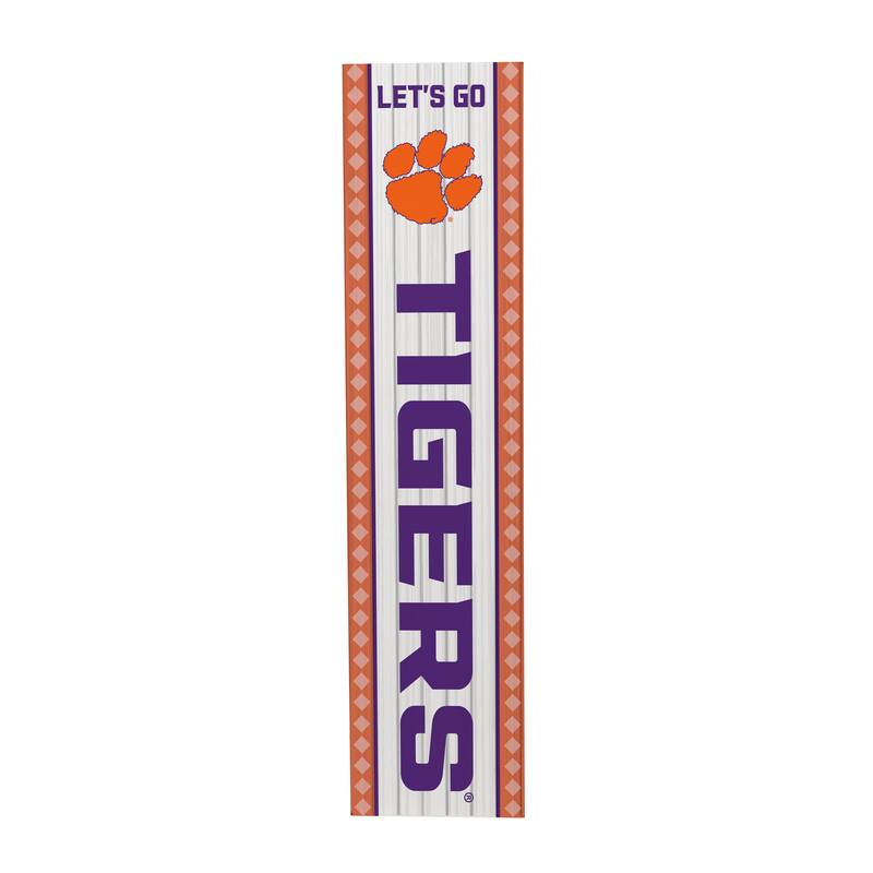 47" Double Sided Seasonal Porch Leaner, Clemson University - 47" x 11.25"