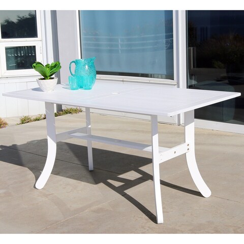 Bradley Outdoor Wood Rectangular Dining Table
