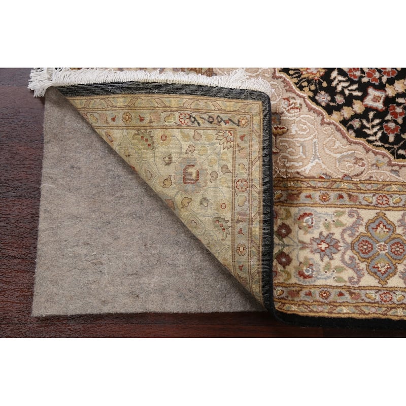 Wool/ Silk Vegetable Dye Geometric Nain Oriental Area Rug Hand-knotted - 6'0" x 9'7"