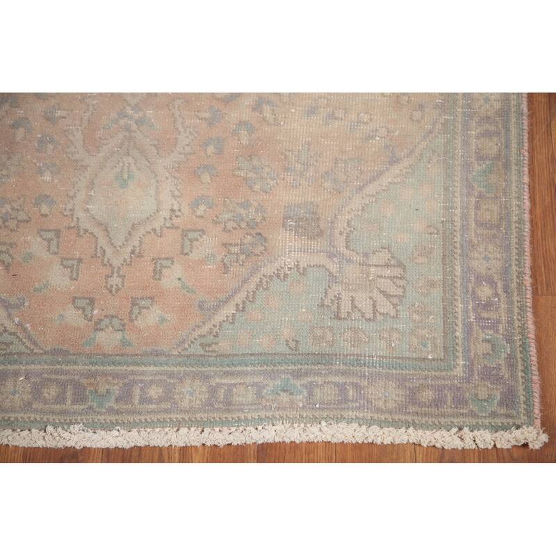 Hand Knotted Oriental 100% Wool Carpet Traditional Floral Pink Tabriz Area Rug - 4' 7'' X 3' 1''