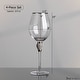 preview thumbnail 16 of 25, Rimmed Red Wine Glasses with Diamond Rhinestone Accent - 18 oz, 10 Inches Tall - Perfect Toasting Glasses for Bride and Groom