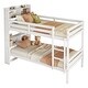 preview thumbnail 8 of 18, Twin Over Twin Bunk Bed with Shelves Headboard, Safety Guardrails and Ladder,Detachable Beds