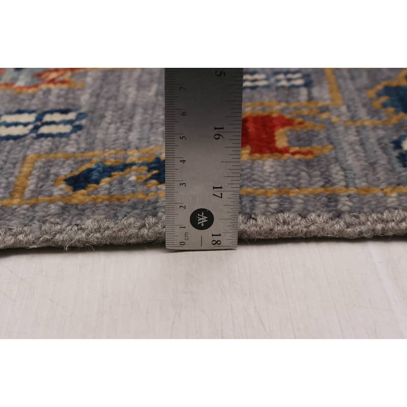 ECARPETGALLERY Hand-knotted Modern Oushak Grey Wool Rug - 6' 1" x 8' 11"