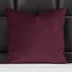 Mixology Padma Washable Polyester Throw Pillow - 16 x 16 - Wine