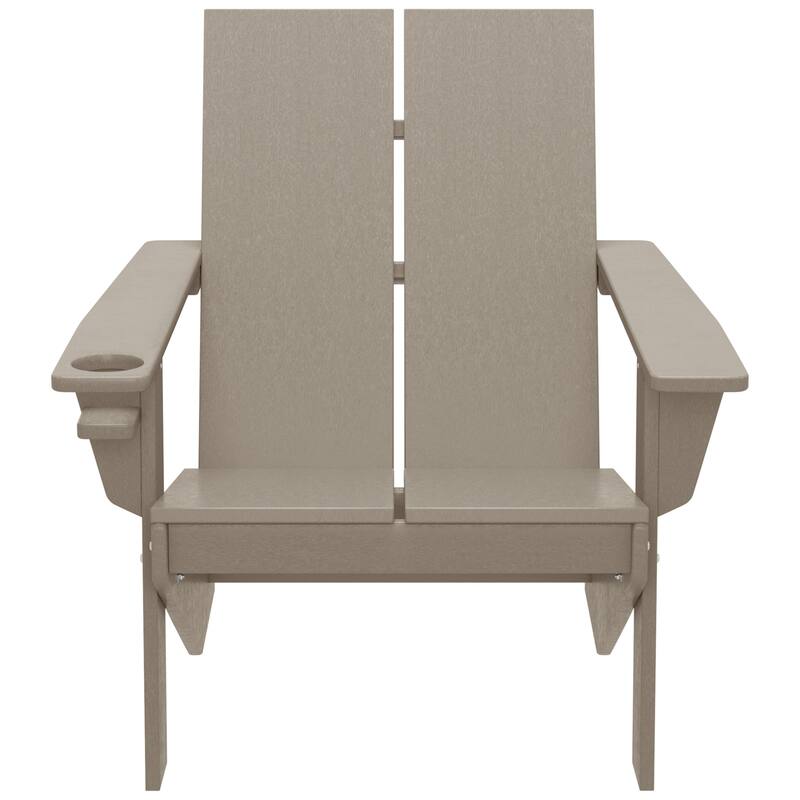 Coastin Modern Poly Adirondack Chair (Set of 2), Black