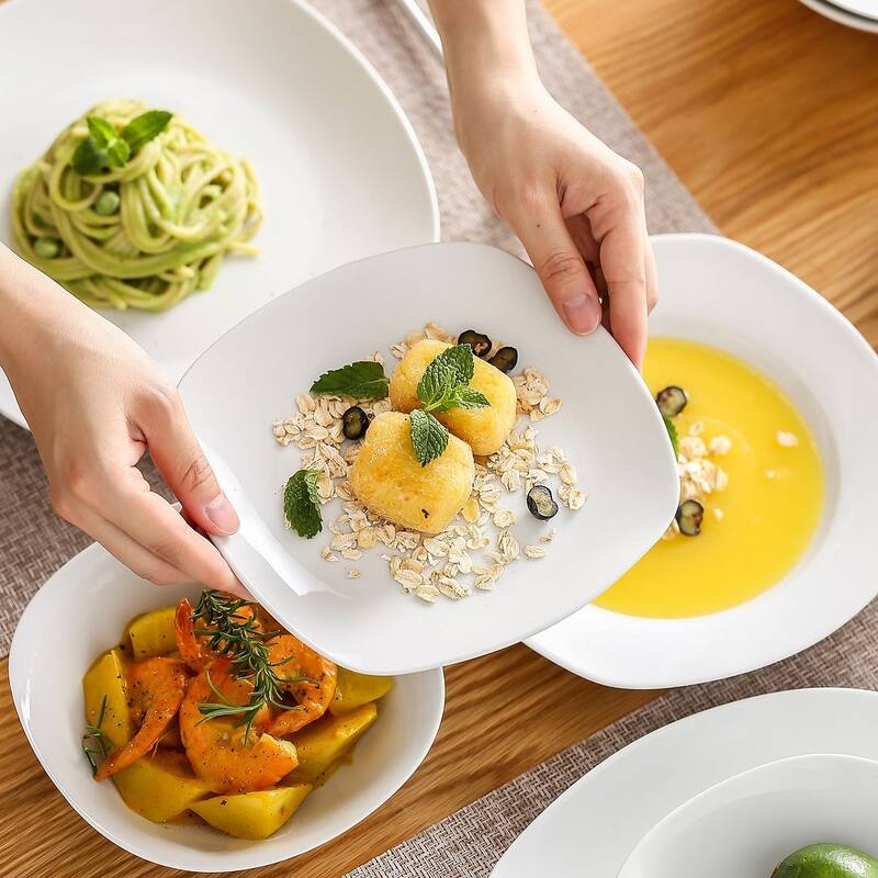 MALACASA Elisa 24-Piece Dinnerware Set (Service for 6)