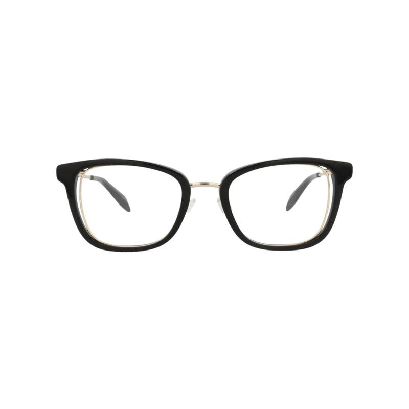 Alexander McQueen Square-Frame Acetate Optical Frames - Black Gold Transparent - Multi