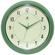 preview thumbnail 117 of 195, Infinity Instruments Round Retro Kitchen Wall Clock by Infinity Instruments 15 Inch - Green