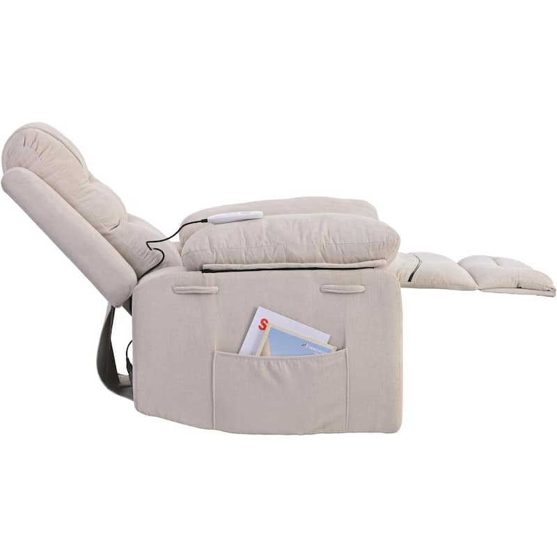 Massage Recliner Chair for Seniors-Power Lift,Adjustable Massage,Heating Features,Infinite Position Reclining,and Side Pocket