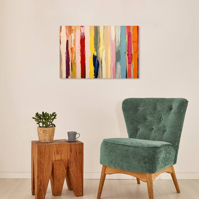 Wynwood Studio Canvas Abstract Painted Container White and Cream White Modern & Contemporary Wall Art Canvas Print - 24 x 16
