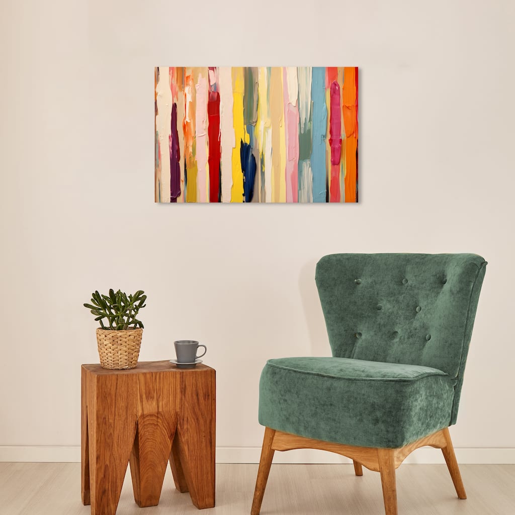 Wynwood Studio Canvas Abstract Painted Container White and Cream White Modern & Contemporary Wall Art Canvas Print
