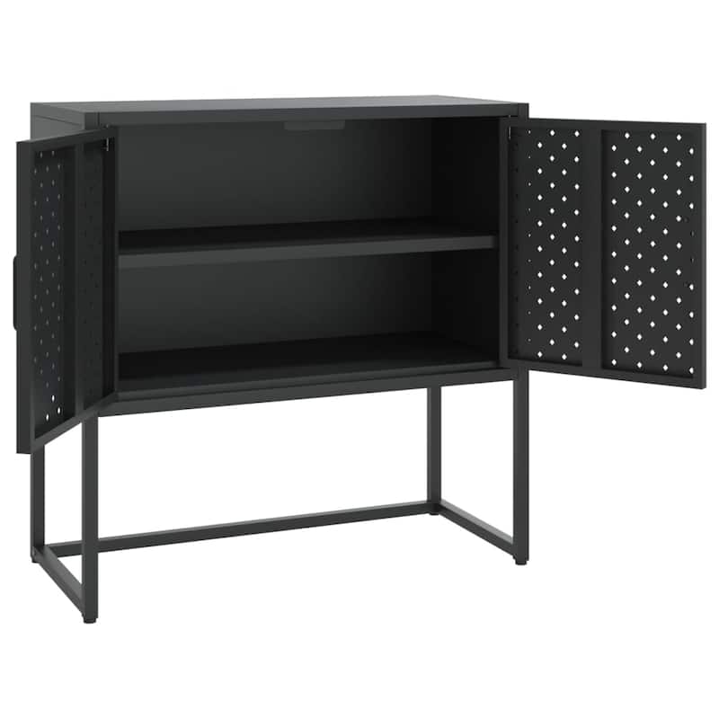 vidaXL Sideboard Storage Buffet Cabinet for Kitchen Living Room Entryway Steel