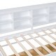 preview thumbnail 35 of 43, USB Ports on L-Shape Storage Headboard Bed Frame, Wooden DayBed Sofa Bed, Wooden Slat Platform Bed with 2 Drawers