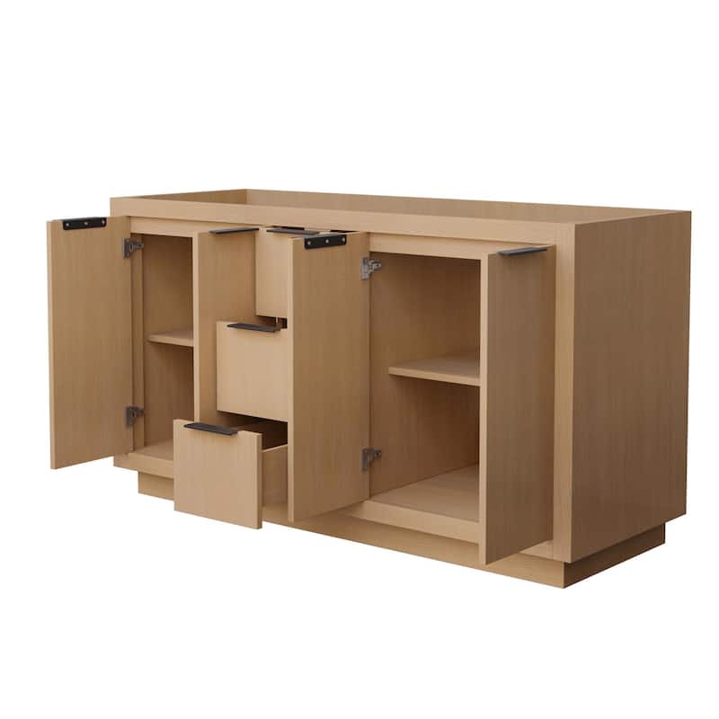 Wyndham Collection Maroni 60" Double Free Standing Vanity Cabinet Only