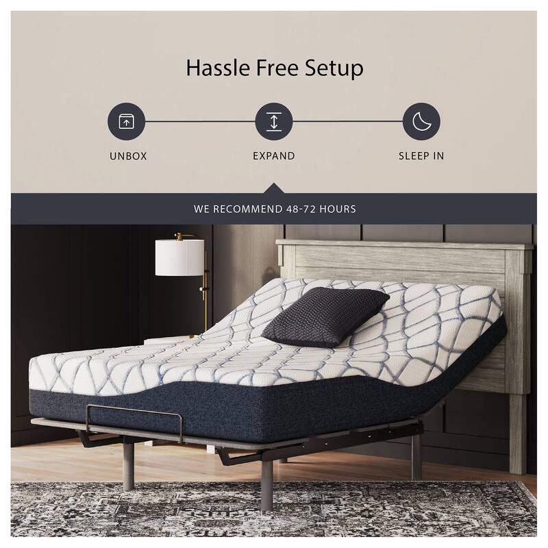 Signature Design by Ashley 12 Inch Chime Elite 2.0 White/Blue Mattress