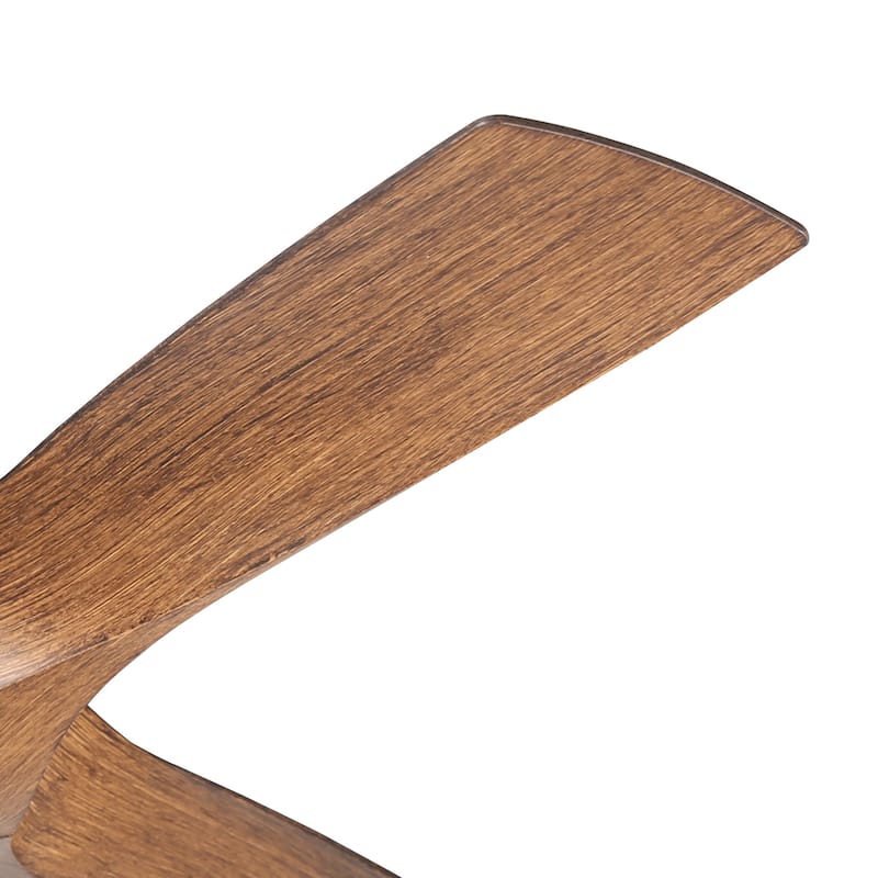 52" Black/ Brown Modern Downrod Ceiling Fan with Remote Control