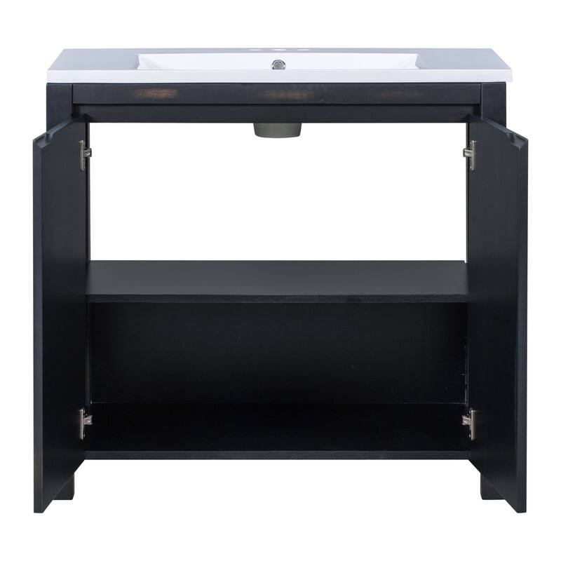 24''/36" Bathroom Vanity Organizer with Sink,Combo Cabinet Set，Bathroom Storage Cabinet