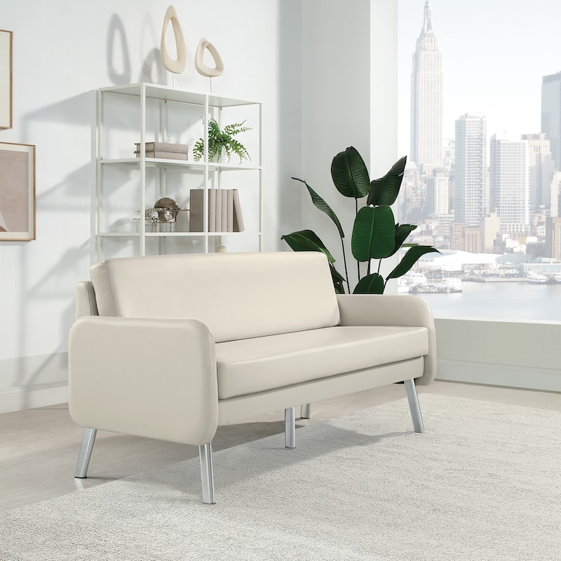 Lounge Sofa with Chrome Legs
