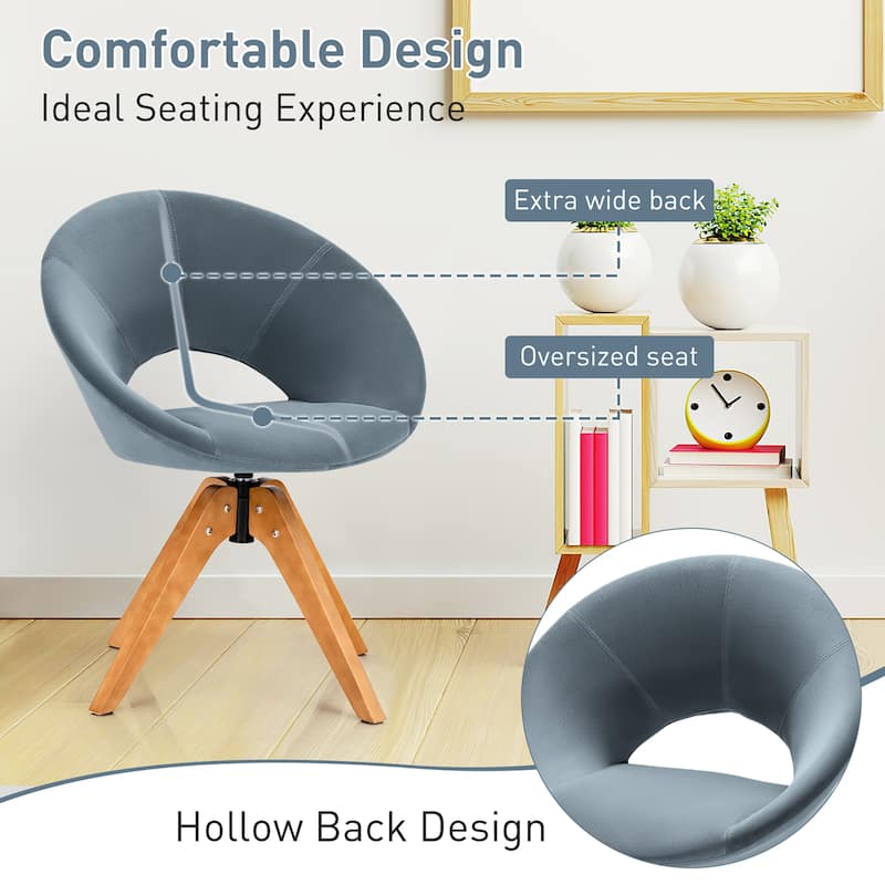 Swivel Accent Chair Modern Office Chair Velvet Vanity Chair