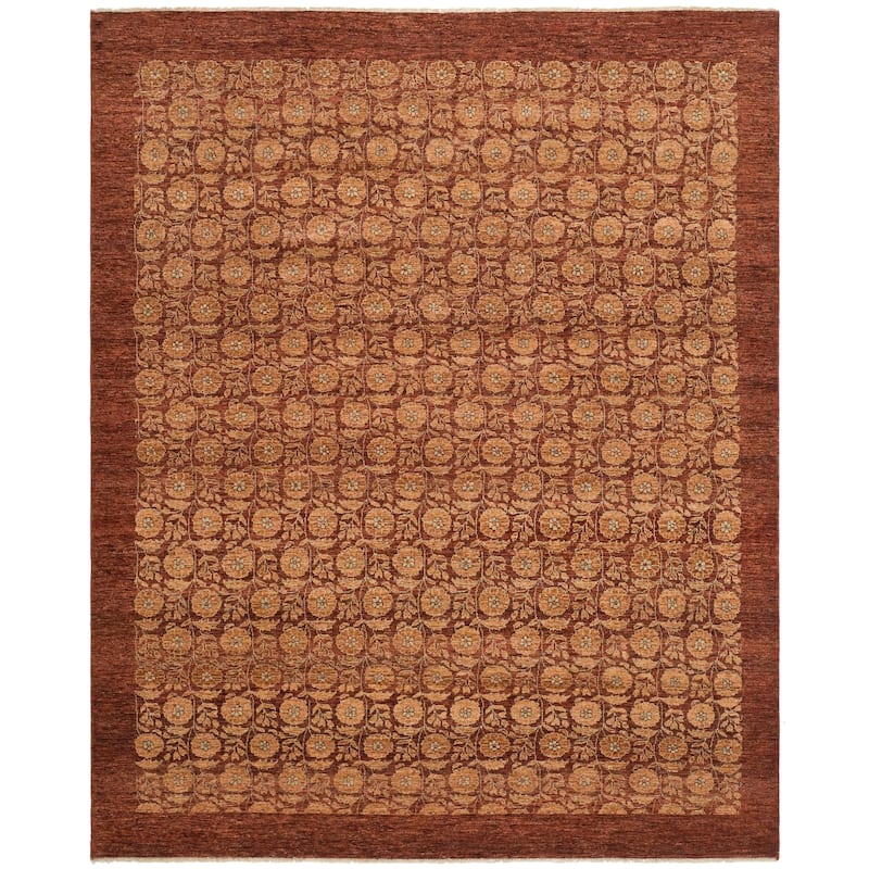 SAFAVIEH Hand-knotted Nertila Latarsha Traditional Oriental Wool Rug with - 6' x 9' - Red