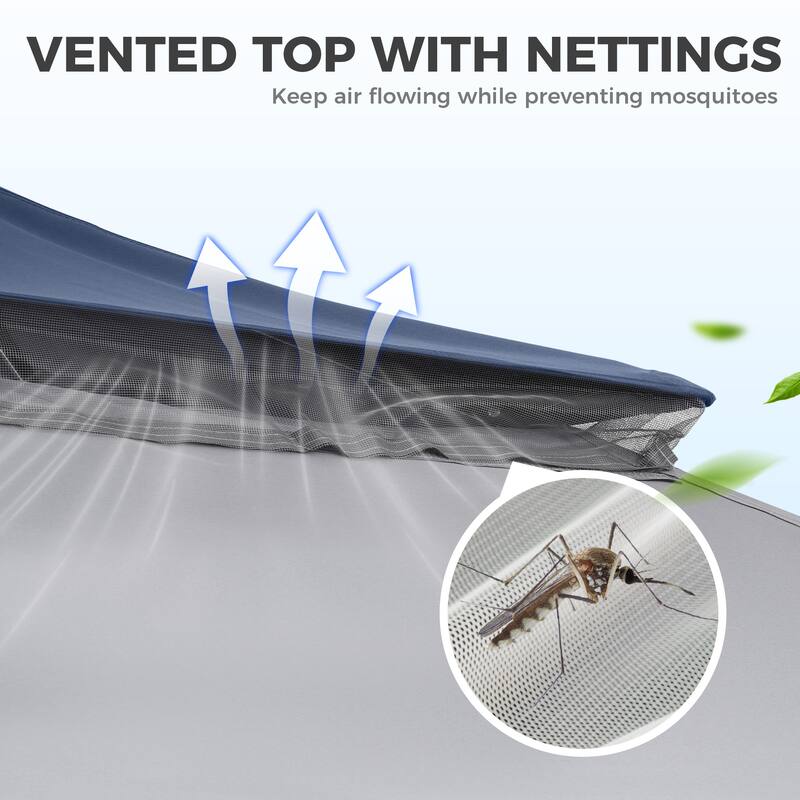 Ainfox 11x11ft Gazebo Outdoor Pop up Canopy with Mosquito Net and Carry Bag