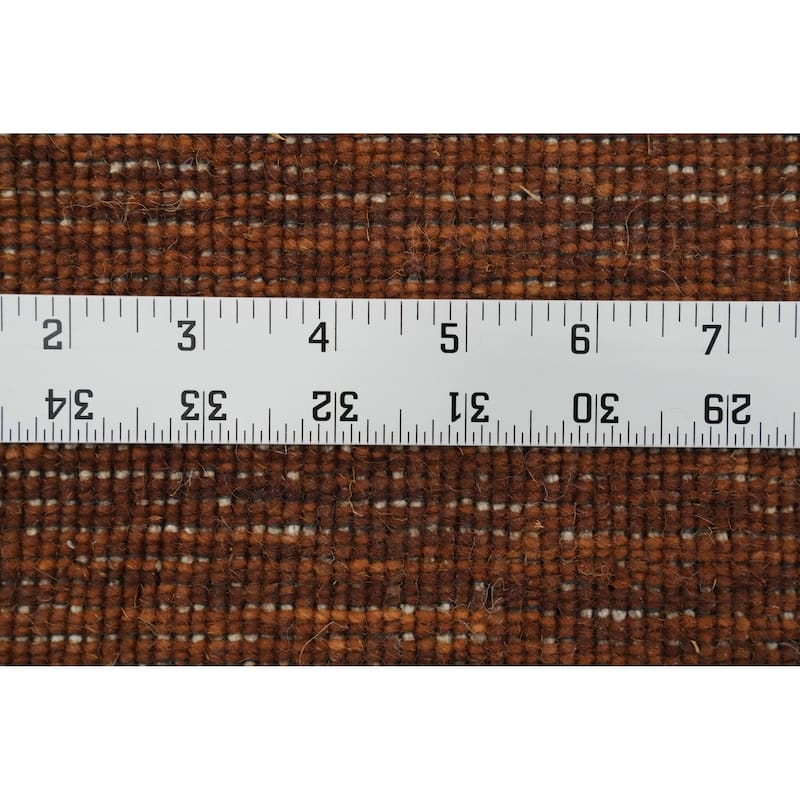 Hand Knotted Oriental 100% Wool Carpet Tribal Animal Pictorial Brown Gabbeh Area Rug - 8' 0'' X 8' 1''