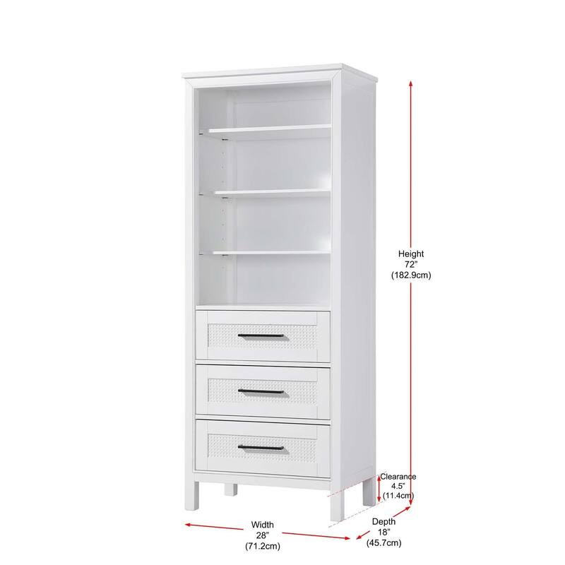 Winslow 16-28 Inch Open Shelving Bath Storage Cabinet