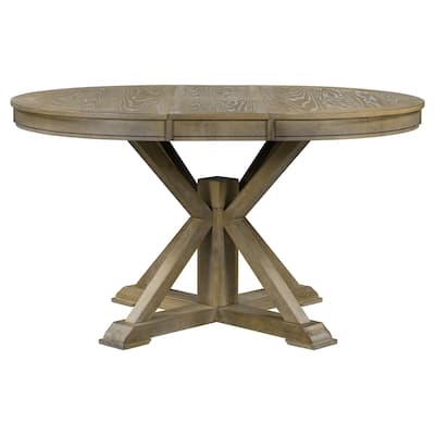 54'' Farmhouse Oval Extendable Dining Table