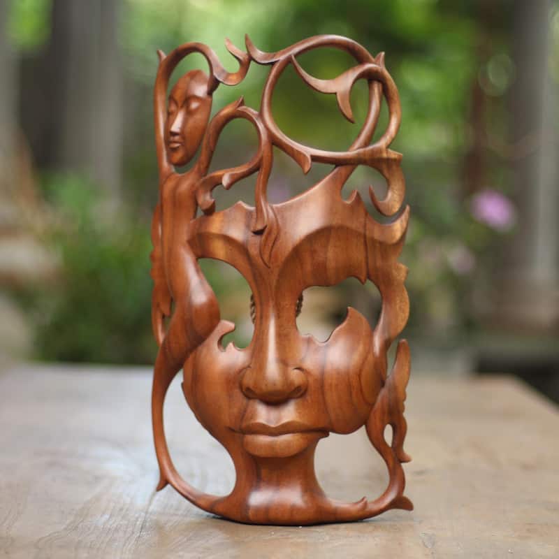 Dreaming Princess Wood Mask