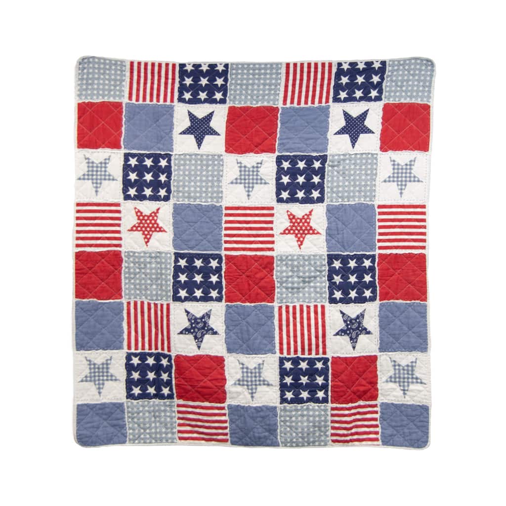 Donna Sharp Star & Stripe Cotton Throw Blanket