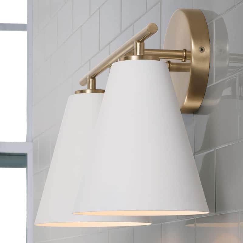 Charlie 2-Light Vanity - 15"W x 10"H x 7"E