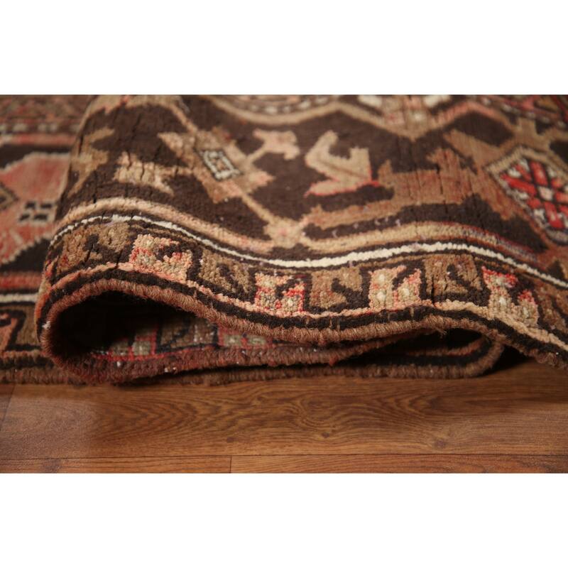 Hand Knotted Oriental 100% Wool Carpet Traditional Medallion Pink Heriz Area Rug - 11' 5'' X 8' 4''