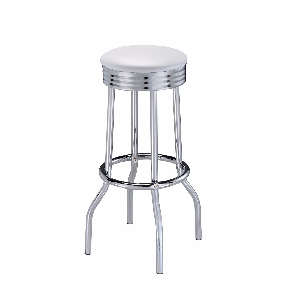 Metal Retro Ribbed Bar Stool