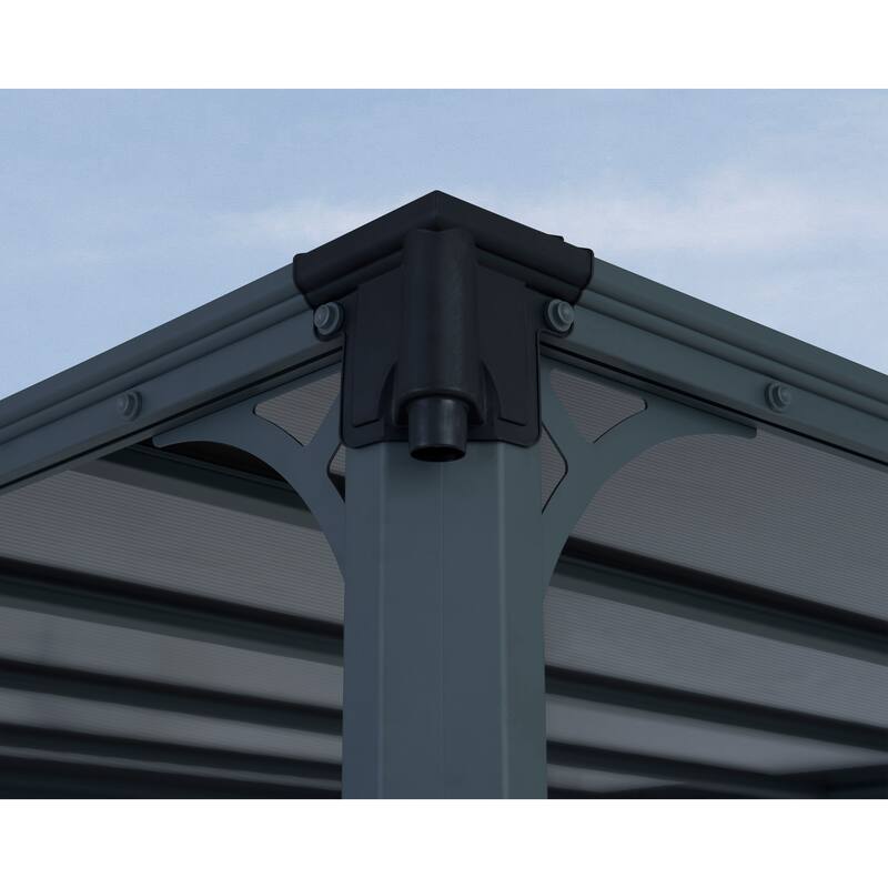 Milano 10 ft. x 10 ft. Gray/Grey Outdoor Gazebo