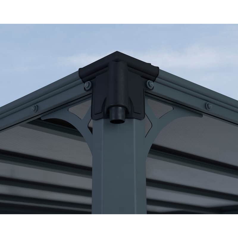 Milano 10 ft. x 14 ft. Gray/Bronze Outdoor Gazebo