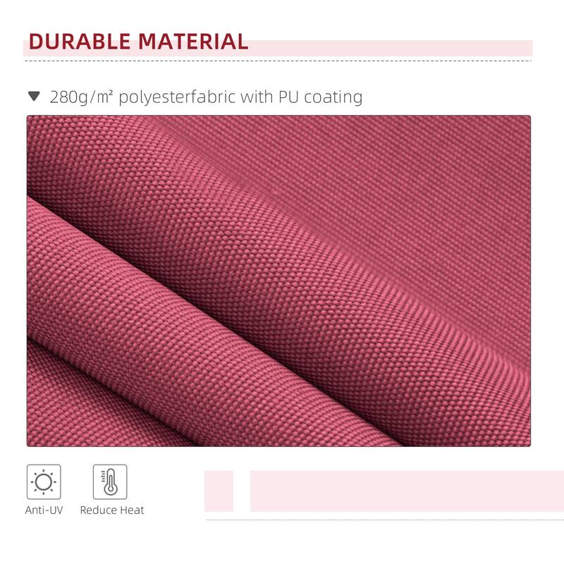10' x 8' Retractable Awning, Sunshade Shelter w/ Manual Crank Handle, UV & Water-Resistant Fabric and Aluminum Frame