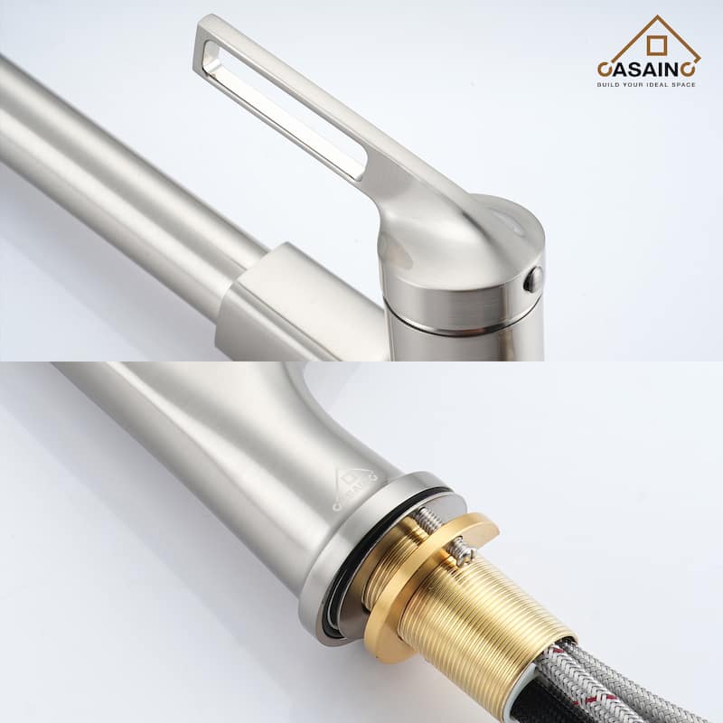 Single Handle Pull-Down Sprayer Kitchen Faucet