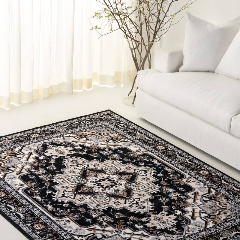 Lauren Ralph Lauren Crocifissa Transitional Rug - 5' x 8' - Black/Ivory