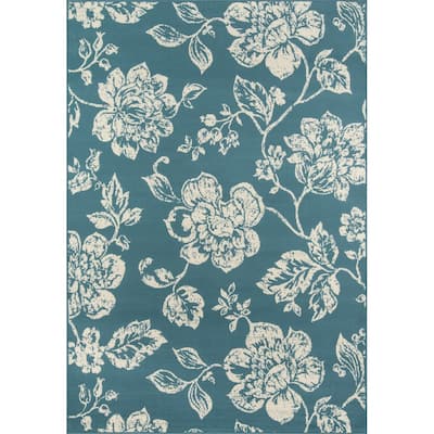Momeni Baja Floral Blooms Indoor Outdoor Rug.