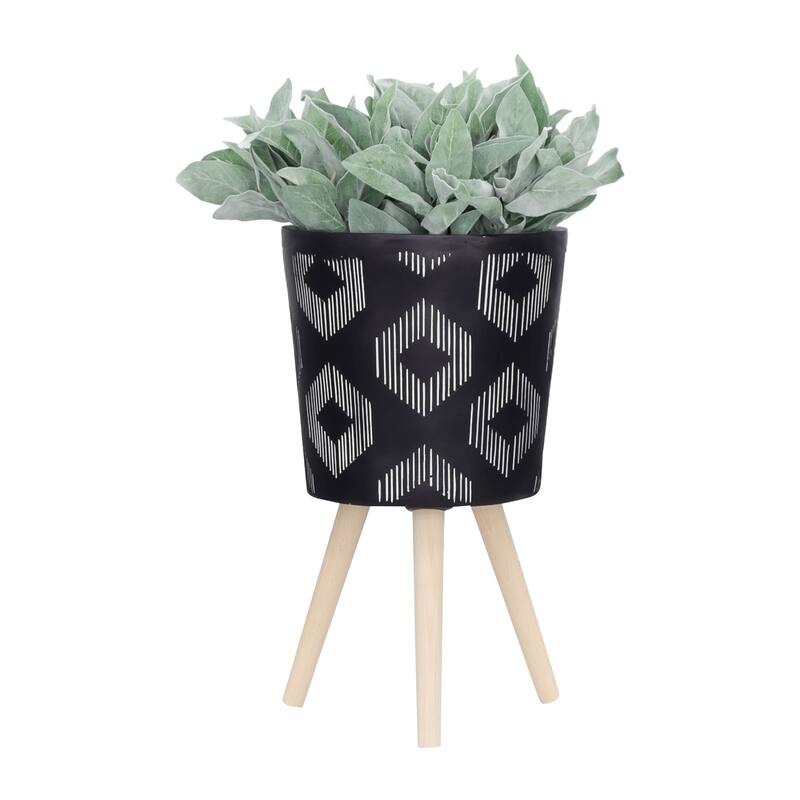 Sagebrook Home Elegant Magnesia and Beech Wood Planters - Perfect Home & Garden Accent