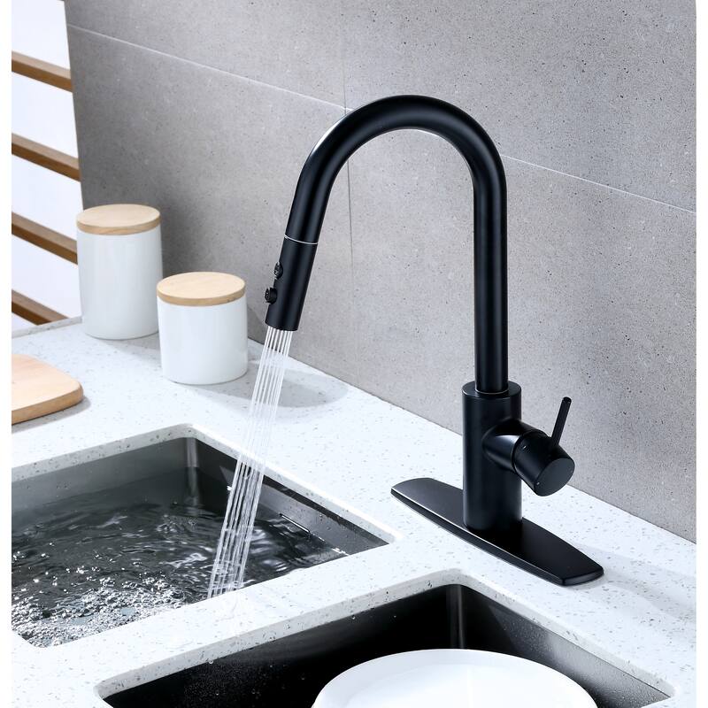 Ultra Faucets Euro Collection Single-Handle Kitchen Faucet With Pull-Down Spray