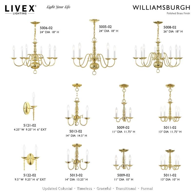 Livex Lighting 6-light Polished Brass Chandelier - 24" DIA X 18" H